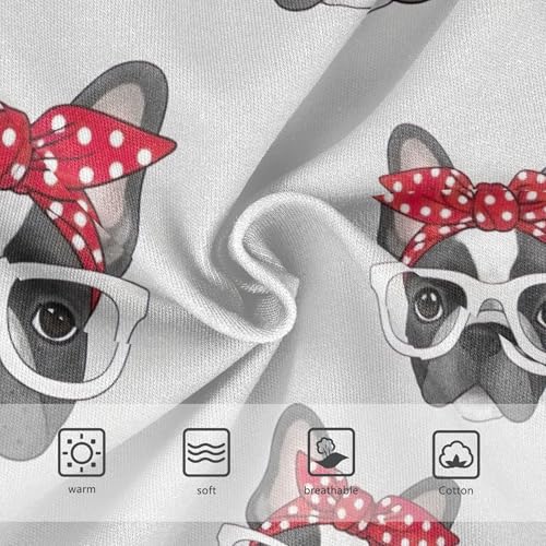 Cartoon French Bulldogs White Cute Panties Girl Girls Underwear Toddler Cotton Artistic Underpants Briefs 2t3