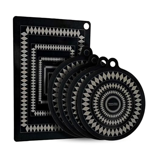 MoreCore Protector de Placa de Induccion | Protector Placa Induccion | Protector Vitroceramica Induccion | Protector Induccion | Posavasos | Alfombrilla de Protección de Inducción | 5 Piezas