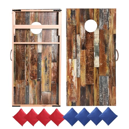Image of Sportdo 4x2 ft Solid Wood Cornhole Set with 8 Bean Bags, Regulation Size Cornhole Board Set for Adults, Cornhole Game Set for Tailgate Backyard Toss Games Indoor&Outdoor Activities