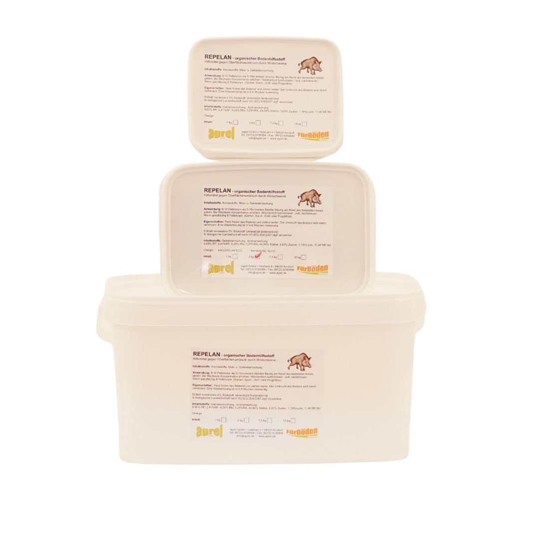 Repelan Wildschwein Abwehr Pellets 7,5 kg | Wildschweinschreck ohne Strom | Wildschutzmittel für Garten, Feldrand & Landwirtschaft