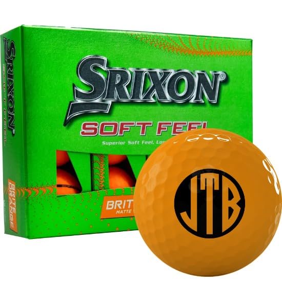 Srixon Soft Feel 13 Orange Monogrammed Golf Balls