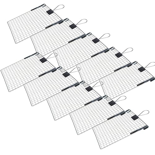 ToolSpace Farbgitter Abstreifgitter für Farbroller bis 25 cm Malergitter aus verzinktem Stahl Stabil Rostfrei Wiederverwendbar mit Haken für Eimer Profi Qualität 30x26 cm - 10 Stück