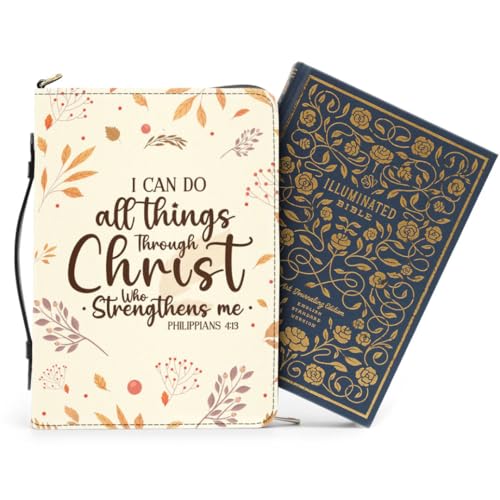 I Can Do All Things Through Christ Bible Cover, I Can Do All Things Through Christ Bible Cover for Men, I Can Do All Things Through Christ Who Strengthens Me Bible Covers, Christian Gift for Men Women