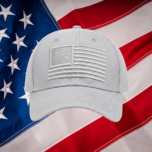 Image of USA Flag Hat American Flag Embroidered Patriotism On Display Comfortable Adjustable One Size Fits Most