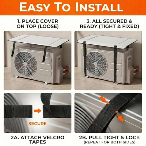 Image of Split Ac Cover Outdoor Unit Cover Polyester | Heat-Insulated, Weather-Resistant Protection | Extend AC Lifespan & Boost Energy Efficiency ac outdoor unit protector (PANI WALA OUTDOOR)