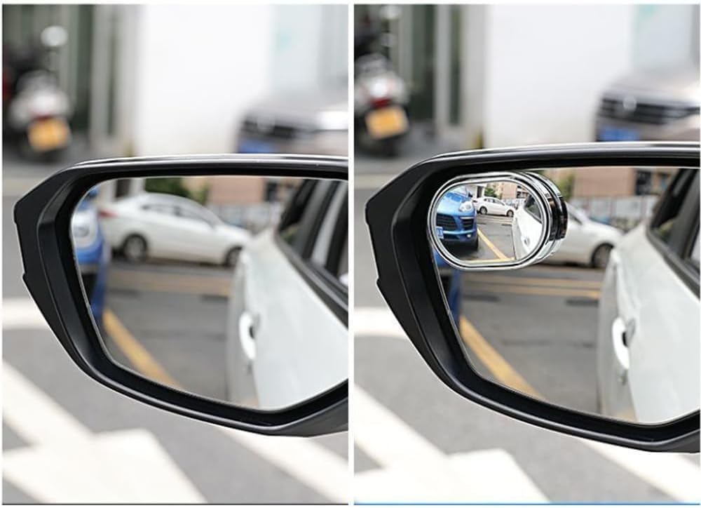 2 Pcs Blind Spot Mirrors For Citroen For C3 Picasso 2013-2017 Round Frameless 360° Rotate Sway Adjustable Hd Glass Convex Mirror C