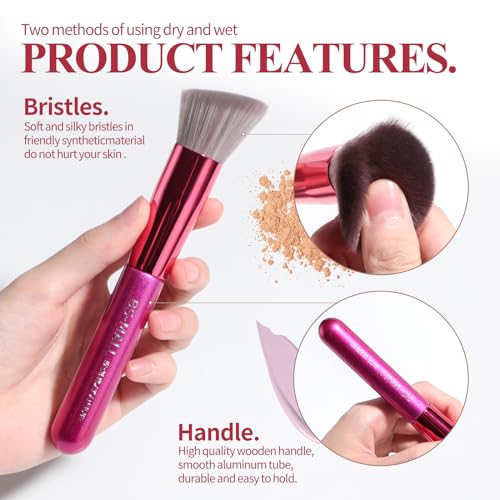 Image of BS-MALL Makeup Brushes 14 pcs Makeup Tools Kit Premium Synthetic Powder Foundation Contour Concealers Lip Brushes with Makeup Sponge & Eyeshadow Applicator Kit