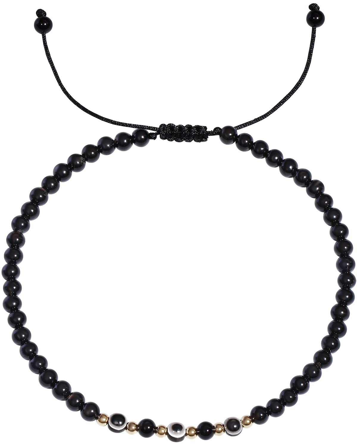 Evil Eye Ankle Bracelets for Women Beads Anklets Beach Accessiory Gemstone Healing Crystal Adjustable