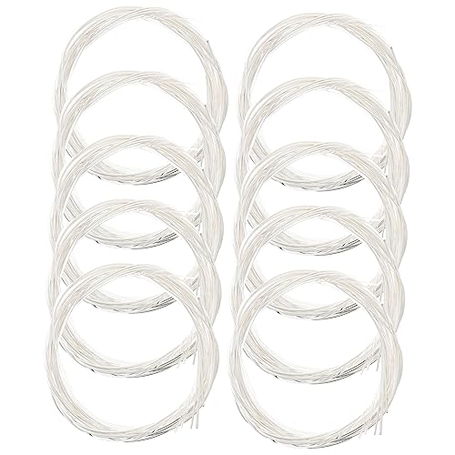 LOLIPPYY 10 Paquetes Cuerdas De Guitarra Clásica Plateadas Accesorios De Cuerdas De Nailon Para Guitarra...