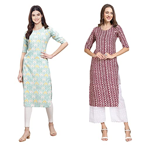 Image of Pinkmint Women's Crepe Floral Regular Kurta