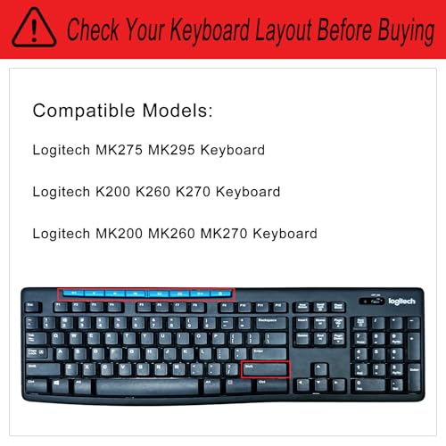 Protector de Teclado de Silicona para Logitech K200 K260 K270 miniatura 2