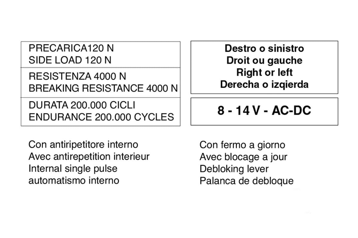 Incontro Elettrico Universale Per Serrature Di Porte Blindate | Tipo Mottura Cisa Securemme | 12V | Accessorio Sicurezza Casa E Condominio (4 Pioli + Scivolo DX)