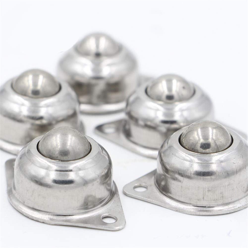 DINGGUANGHE-CUP Ball Casters 4PCS/lot 304 Stainless Steel Flange Mounted 1 inch Ball Transfer Bearing Unit Conveyor Roller Wheel Industrial Casters