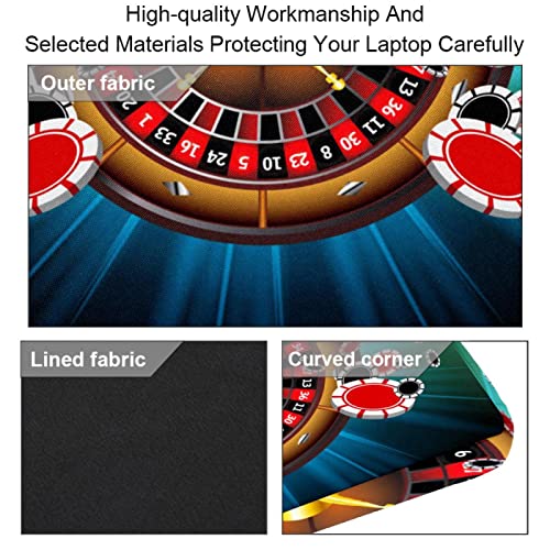 Funda de hombro para ordenador de 13 a 14.5 pulgadas con diseño de casino multicolor 3