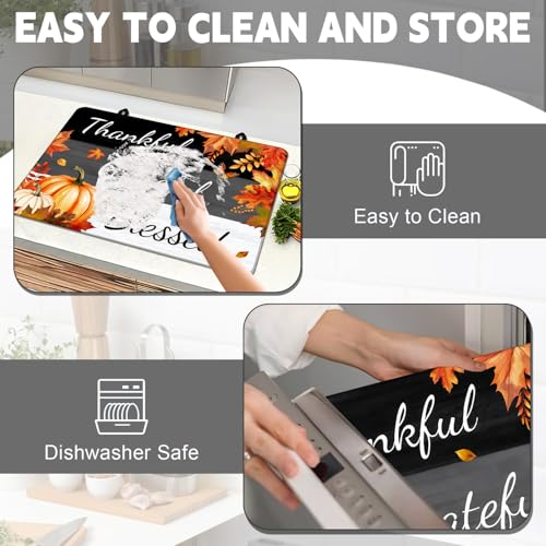Image of Stove Top Cover for Electric Stove 28 inchx 20 inch,Fall Pumpkins Maple Leaves Heat Resistant Glass Top Stove Cover Protector, Glass Cooktop Covers, Kitchen Flat Electric Stove Top Covers