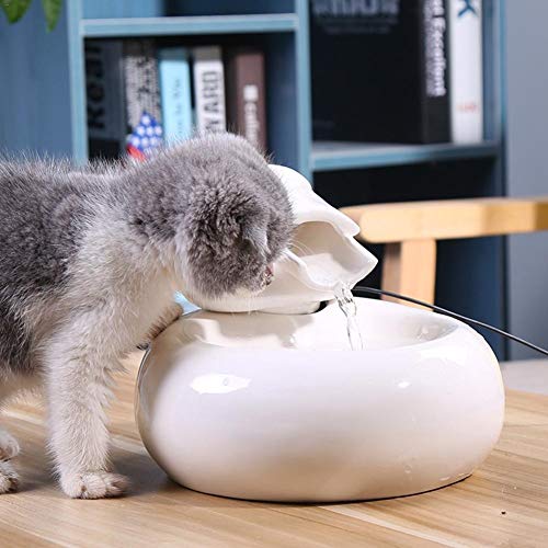 Pet Fountain Small Automatic Water Drinker Feeder voor Hond Cat Ceramic Pet Water Drinker Accessoires voor fonteinfonteinen in de tuin (Color : Black) - Image 8