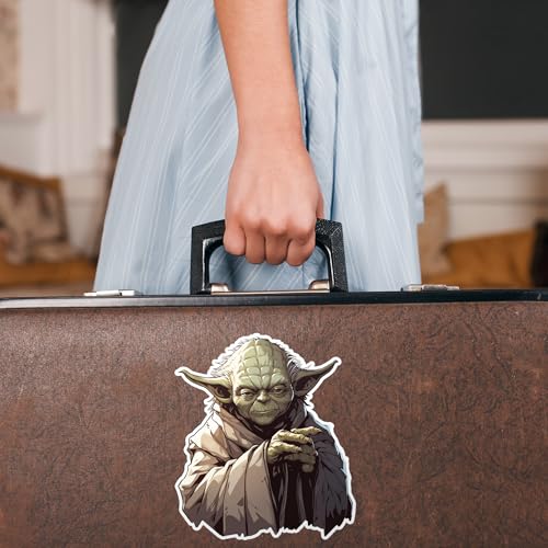 Image of SW Yoda Jedi Master Sticker Decal Notebook Car Laptop 5 inchx5.5 inch (Color)