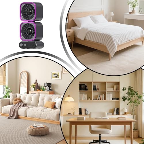 Ventilateur de table 100 vitesses à double tête oscillante et autonome