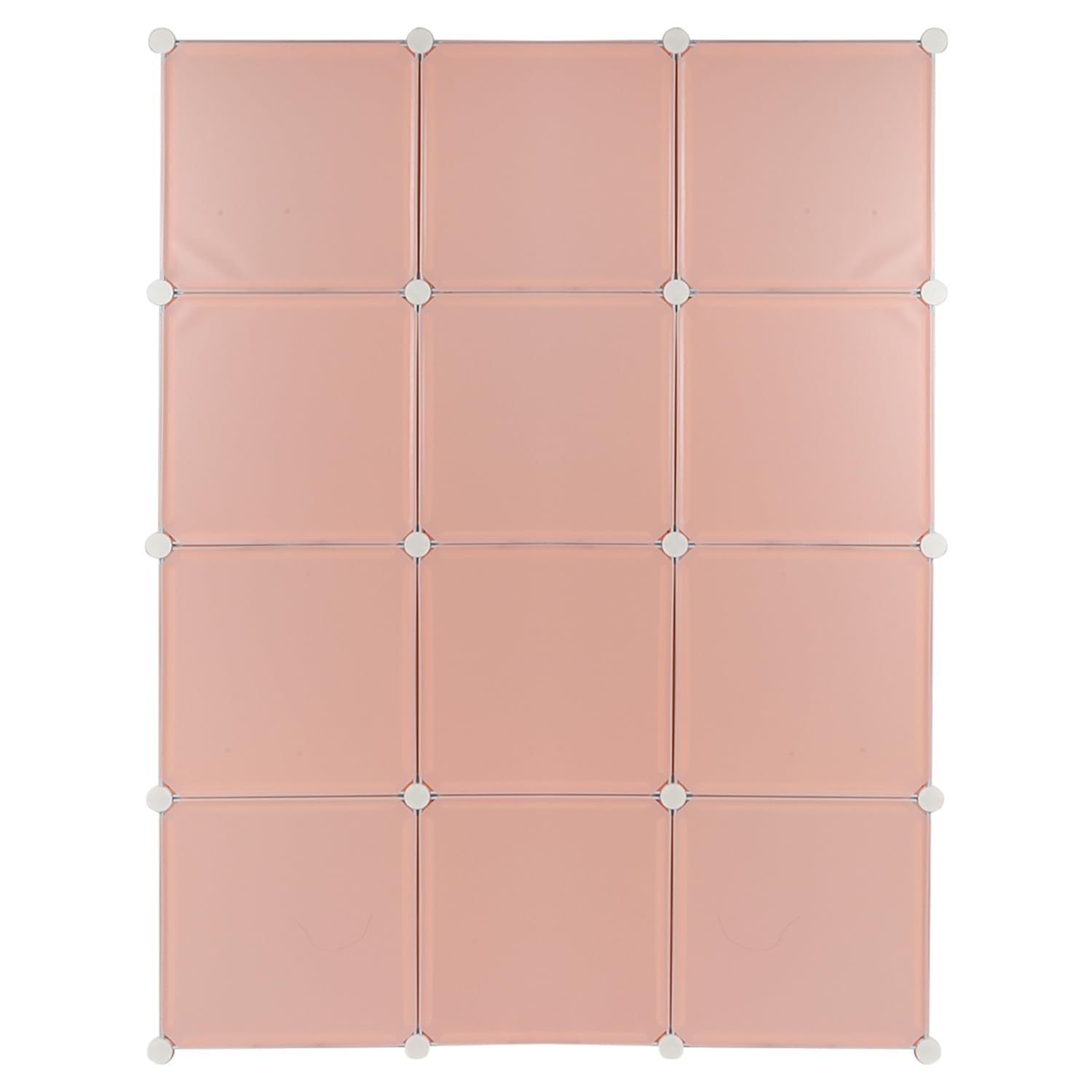 homewell Armoire De Rangement Enfant 12 Cubes, Meuble De Rangement avec Portes, Armoire Enfant pour Jouets, Vêtements, Chaussures
