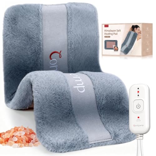 Comfytemp Himalayan Salt Weighted Heating Pad, Natural Moist Heating Pad for Back & Abdomen Comfort, Large Heated Pads for Women Men Mom Dad, 12'×24', FSA Eligible HSA，Electric Heat Warm with Auto-Off