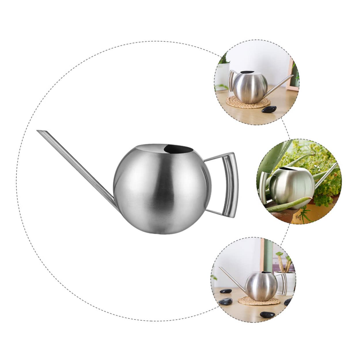 TOYANDONA 1 Pieza Regadera de Jardín Inoxidable para Plantas Suculentas y Riego Interior Diseño Ergonómico y Resistente para Práctico