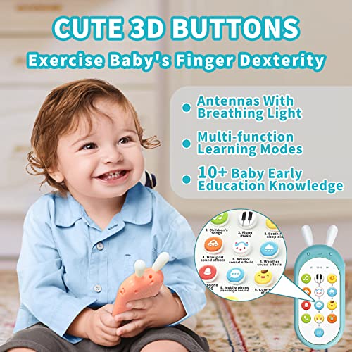 Image of Richgv Baby Cell Phone Toy, Sensory Learning Toys with 12 Functions