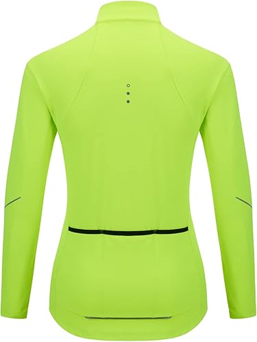 Miniatura 2 de Baleaf - Chaqueta térmica de ciclismo para mujer, manga larga, con 4 bolsillos, forro polar, para bicicleta, cortavientos, reflectante, para clima