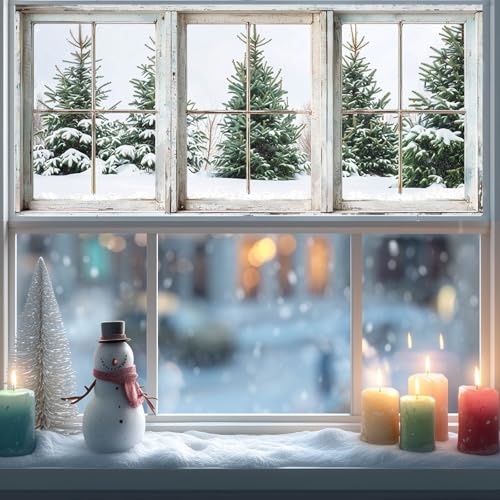 Vinilo decorativo navideño para ventana 39.3 × 17.7 pulgadas miniatura 6