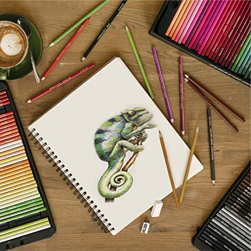 200 Sheets, Professional Sketch Book Set, 9”x12” with Spiral Bound - 2 x Sketch Pad with White Drawing Paper (100 g) - Blank Artist Sketchbook with Hardback Cover, Easy Tear Out for Drawing Pad