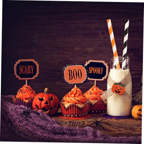 100 pitillos de papel Kraft para Halloween divertido miniatura 6