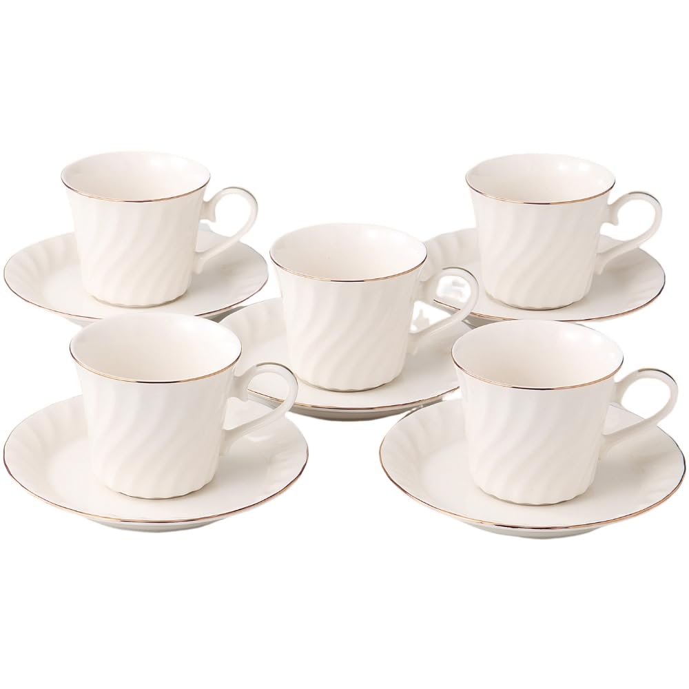 Amazon｜エールネット(Ale-net) カップ&ソーサー コーヒーカップ 5個 