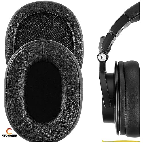 Image of Crysendo Headphone Cushion Compatible with Z-EBRONICS Zeb-Duke Headset Replacement Ear Cushion | Earpads for Headphones, Soft Protein Leather, Superior Noise Isolation Memory Foam- (Black)
