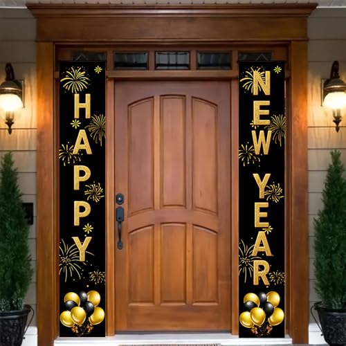 Bannière Happy New Year suspendue grand format déco murale extérieure