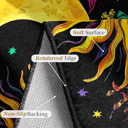 Tapete decorativo bohemio celestial 5x8 pies suave flannel miniatura 6