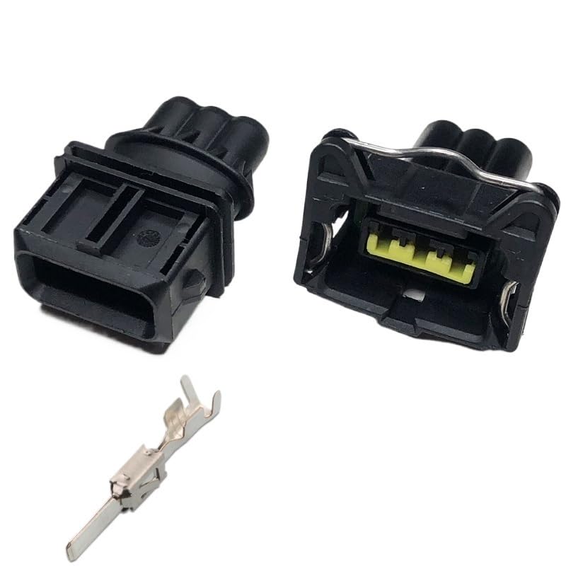 DJ7023A-3.5 Automotive Fuel Injection Nozzle Plug2/3/4Pin Connector Two ho/*le Ignition Coil Wire Socket Sheath(3p-C,5sets)