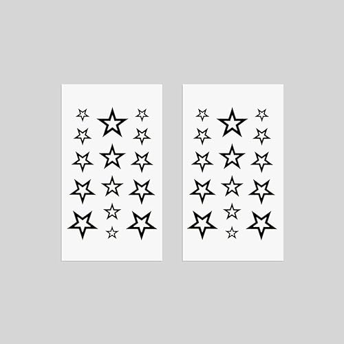 Miniatura 4 de oottati Small Cute tatuaje temporal mano estrellas (Set de 2)