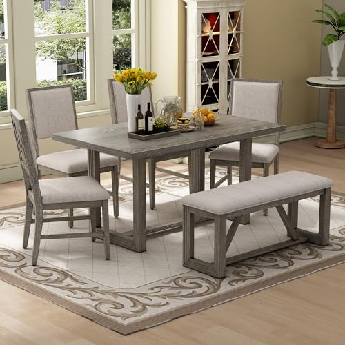 Merax Farmhouse 6-Piece Dining Set