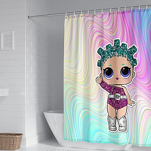 ZDDWLDL 4-Teilig Duschvorhang Set Mit Rutschfesten Teppichen Toilettendeckel Und Badematte Wasserdicht Farbfest Schimmel… – Bild 4