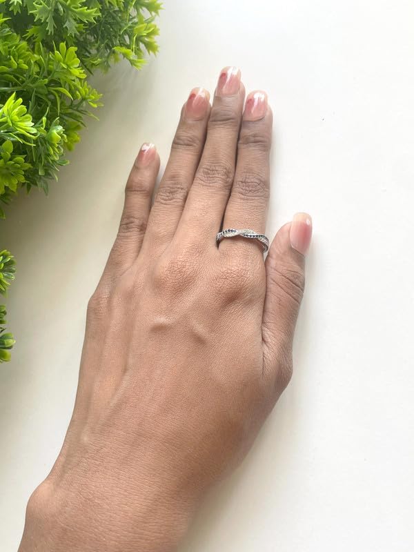 Blue Sapphire Twisted Wedding Band For Women, 14k Gold Finish Diamond Swirl Anniversary Band, Ladies Twisted Crossover Sapphire Band