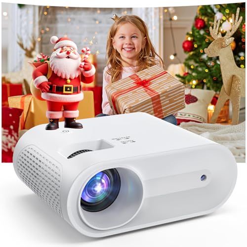 Image of Mini Projector, YOWHICK 2025 Upgraded Full HD 1080P Support Video Projector, Portable Movie Projector for Home Theater, Compatible with iOS/Android/Windows/TV Stick/Box/USB/HDMI