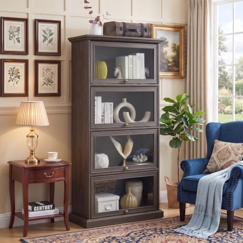 CKEASEAN 63 inch Farmhouse Curio Cabinet