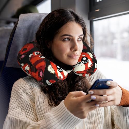 Almohada de espuma viscoelástica para viaje negra miniatura 4