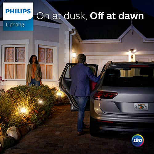 Philips LED Dusk-To-Dawn Outdoor A19 Light Bulb, Flicker-Free, 800 Lumen, Soft White Light (2700K), 8W=60W, E26 Base, 3-Pack - image 5