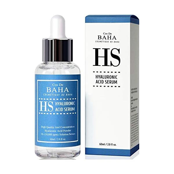 Pure Hyaluronic Acid 1% Powder Serum for Face 10,000ppm - Fine Line + Intense Hydration + facial moisturizer + Visibly Plumped Skin 2 Fl Oz