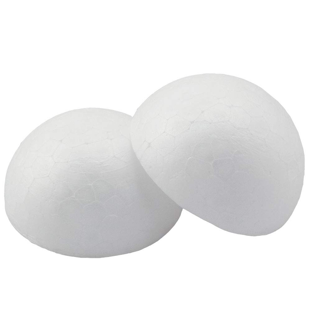 Batino 10PCS 2â€œ White Foam Balls Half Round Hemispherical Christmas Craft Ball Wedding Decoration DIY Art Decoration