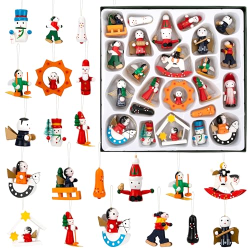 Wunderschöner Holz Baumbehang Weihnachtsanhänger, Holzfigur...