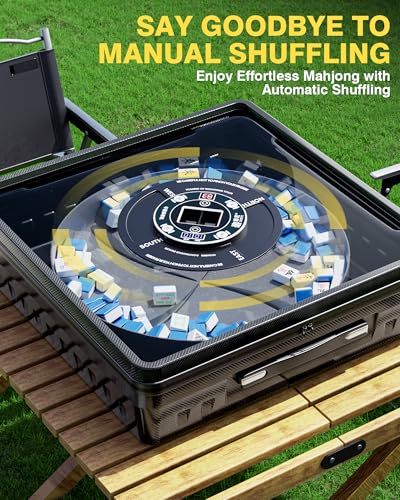 Mesa Automática de Mahjong PYY con 166 Fichas Magnéticas miniatura 3