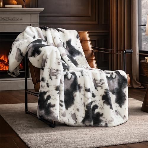 Cozy Bliss Cow Print Faux Fur Throw Blanket Only $16.xx on Amazon (Reg. $40)