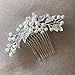 Sunshinesmile Bride Rhinestone Wedding Bridal Hair Comb Pearl Flower Hair Jewelry Crystal Headpiece