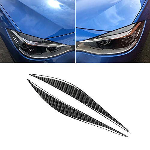 2Pcs Solf Carbon Fiber Headlights Eyebrows Eyelids for BMW F30 320i 325i 316i Front Headlamp Eyebrows F30 F34 Eyelids 3 Series Accessories